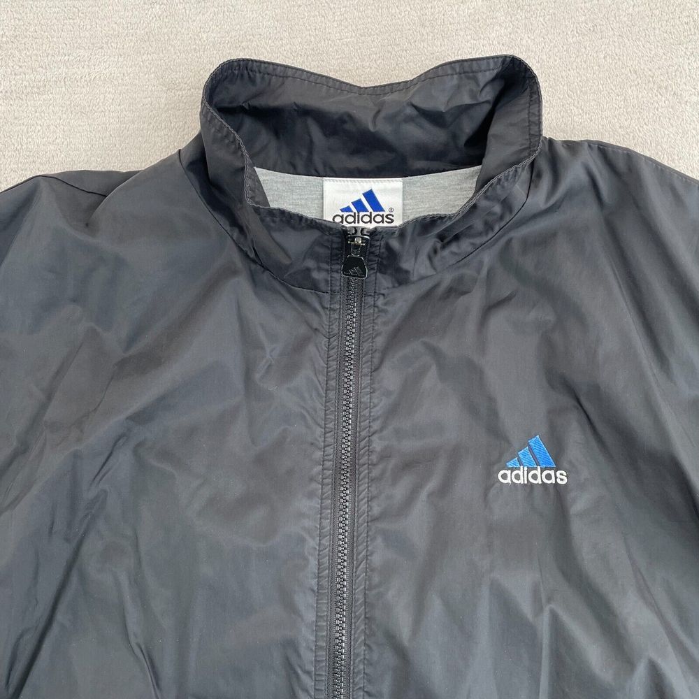 Vintage Adidas Track Jacket Men XL Lined Windbreaker Mountain Logo Full Zip‎